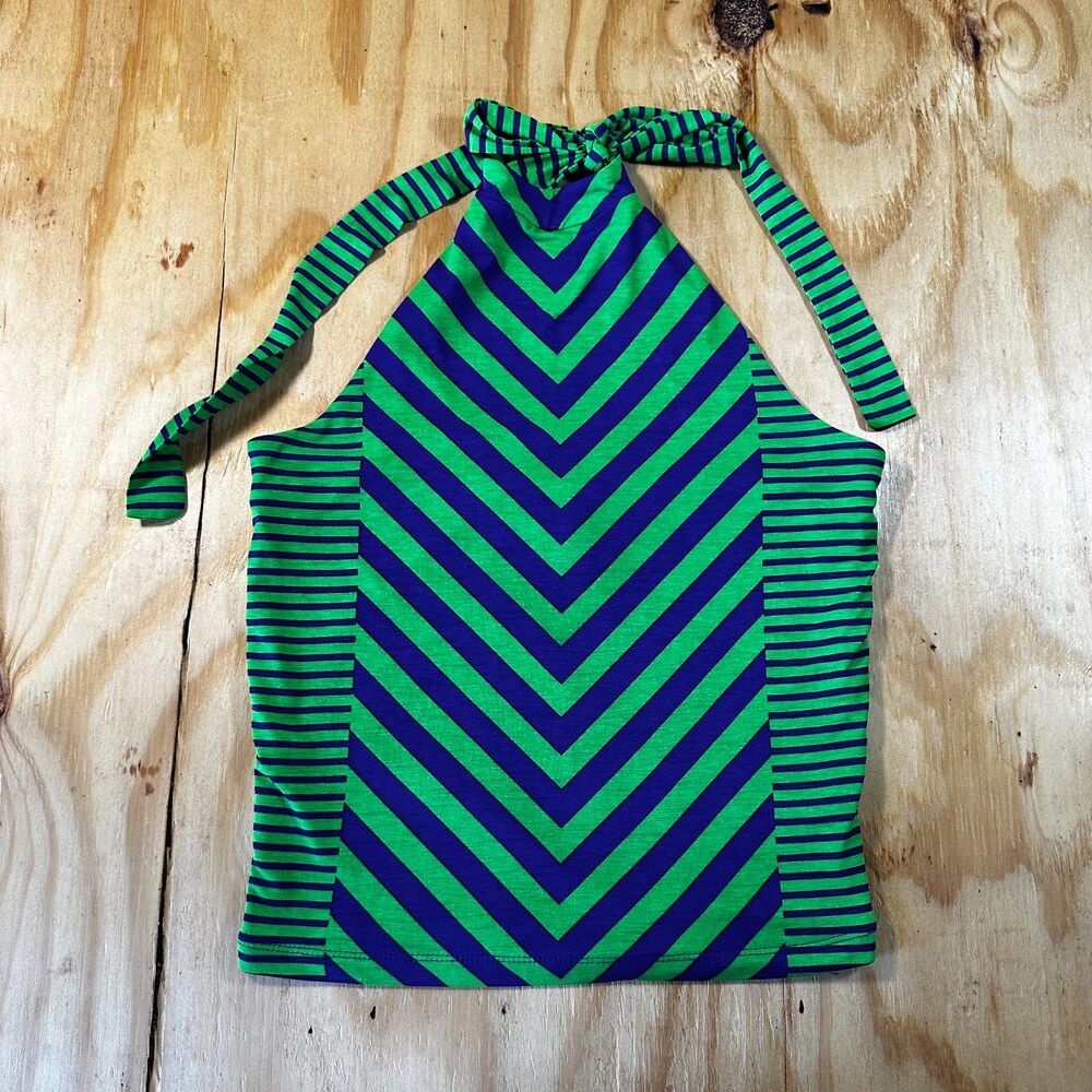 Silver Gate Chevron Striped Halter Top - Medium
